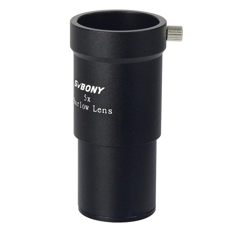 SVBONY Telescope Barlow Lens 5X, 1.25 Inch Telescope Accessory, Fully Multi Coated Broadband Green Film Barlow Lens 5X for Astronomy & Astrophotography - Image 1